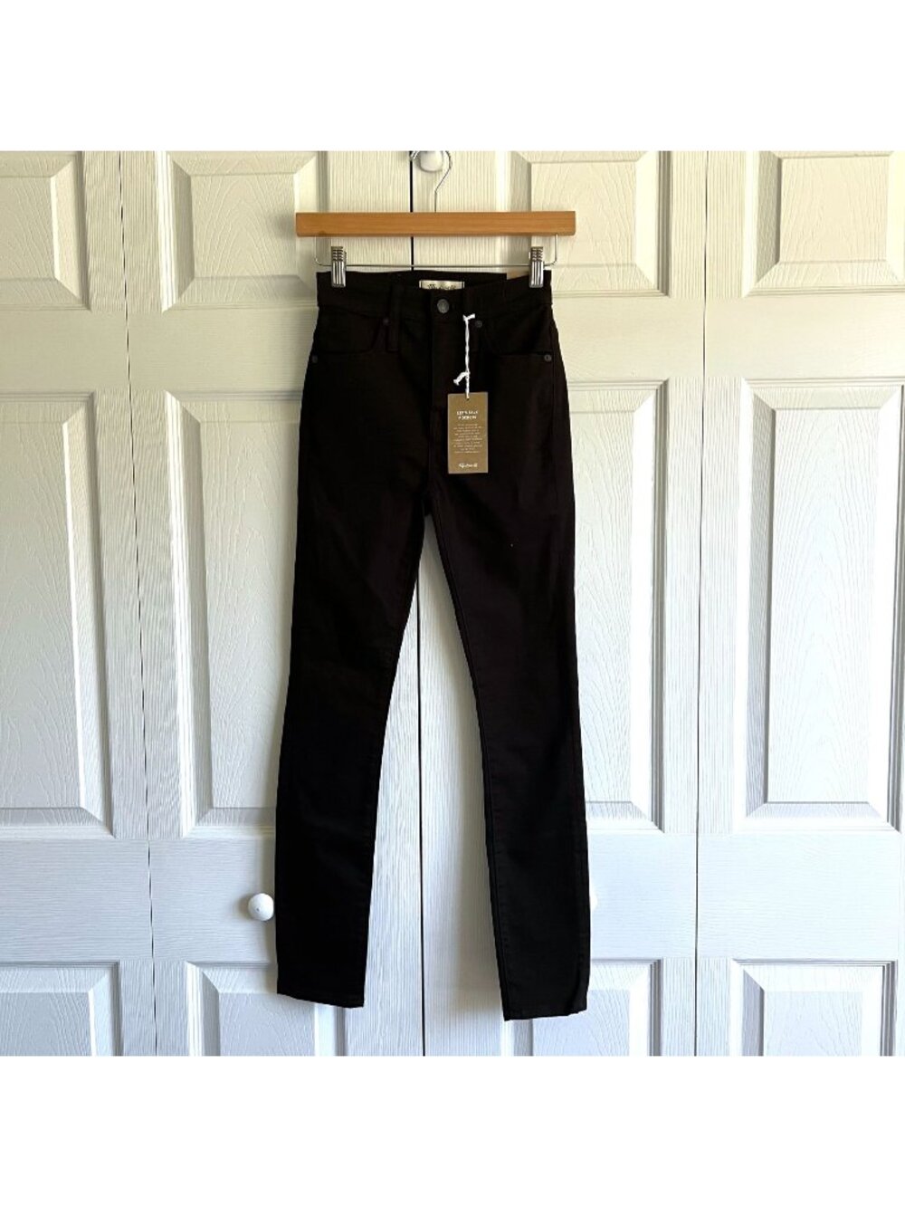 Madewell Curvy High-Rise Carbondale Wash Black Skinny Jeans Women's Size 23